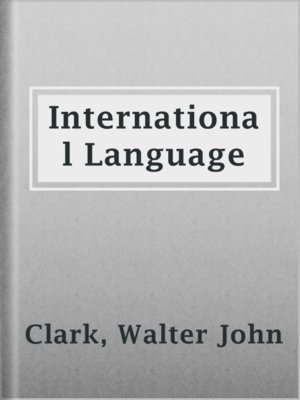 cover image of International Language